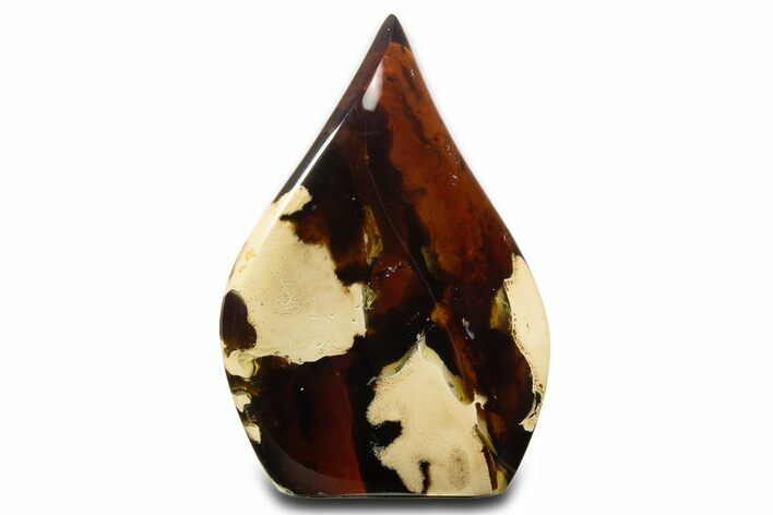 Polished Indonesian Blue Amber Flame #338004